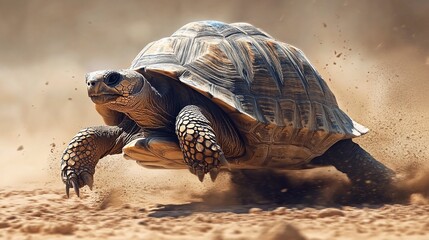 tortoise triumphs in a race proving that perseverance and steady effort lead to victory and success in challenging competitions