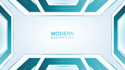 Clean white and shiny sky blue overlap modern technology background
