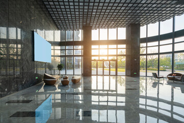 Reception hall and rest area of commercial district office building