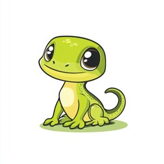 Fototapeta premium Cute Green Gecko.