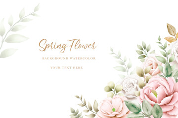 beautiful watercolor floral rose background