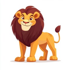 Obraz premium Cute Cartoon Lion.