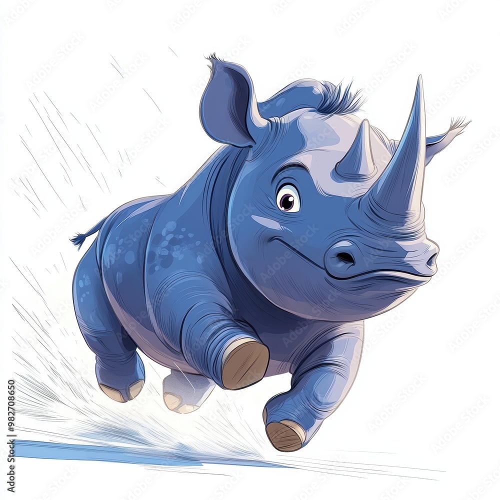 Canvas Prints rhino splash.