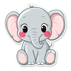 Fototapeta premium Cute Baby Elephant.