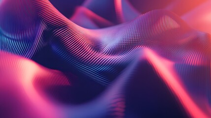 Abstract 3D shapes that move and pulse with a dynamic musical rhythm