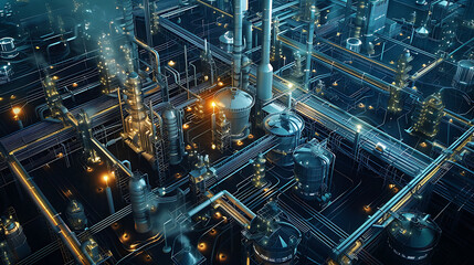 Obraz premium holographic building