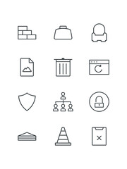 Set of icons for web and mobile, set of icons for web design, vector illustration