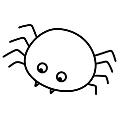 Halloween spider outline doodle