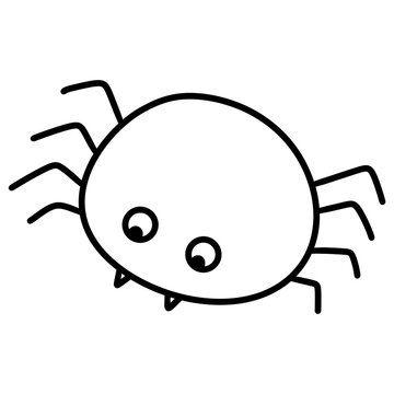 recommend clip art: Halloween spider outline doodle