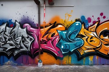 Urban Graffiti Spray Textures: Creative Street Expression with Unique Paint Designs