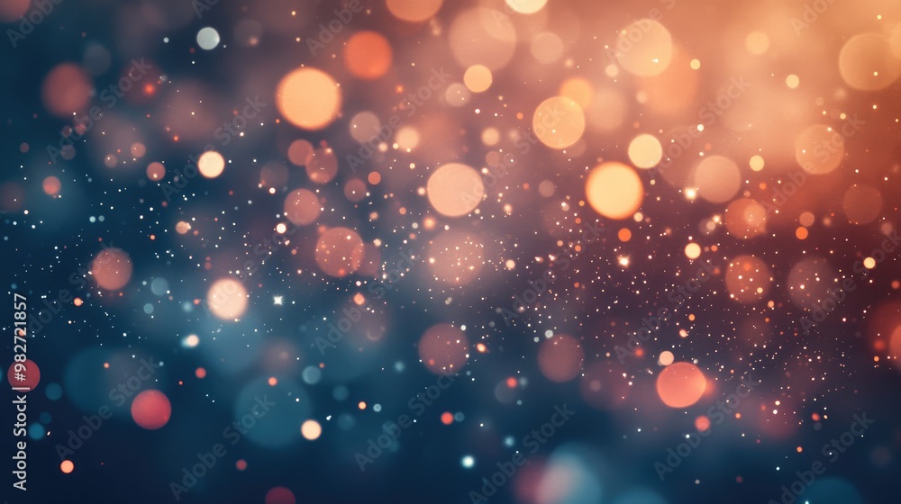 Aufkleber charming bokeh and shimmering sparkles background