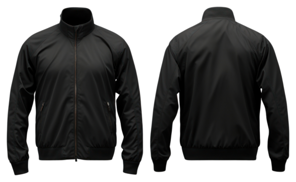 Blank black jacket mockup clothing apparel sweatshirt.