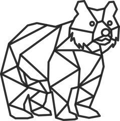 Bear. Vector Bear. Bear Geometric Design.
