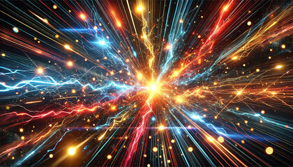 Obraz premium Electric Color Bursts