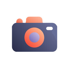 Camera icon, photography symbol. Snapshot icon, filled gradient