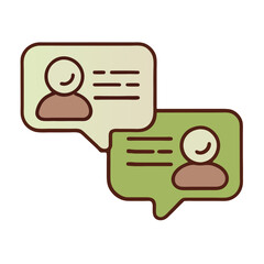 Chat icon, social media, message icon. Dialogue, technical support