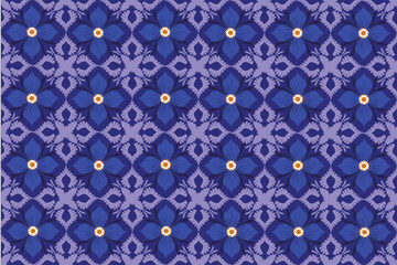 Fototapeta premium blue pattern Damask seamless pattern embroidery, cover. Wallpaper, wrapping, fabric, clothing