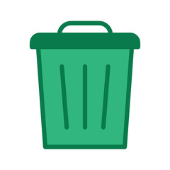 Green Trash Bin Icon