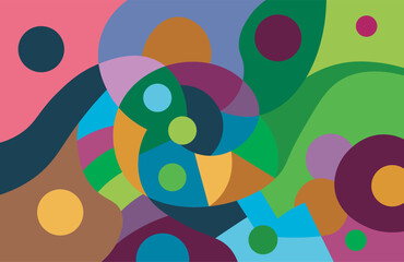 colorful abstract art for wall decoration
