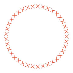 Stitched Rope Textured Round Embroidery Frame