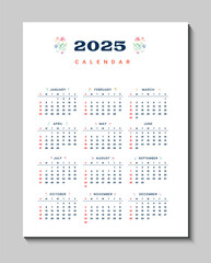 Lovely 2025 calendar template