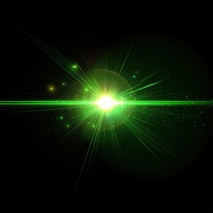 Green light flares in the dark