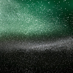 Obraz premium 緑から黒へのグラデーションとスパークル Green to Black Gradient with Sparkles｜Generative AI