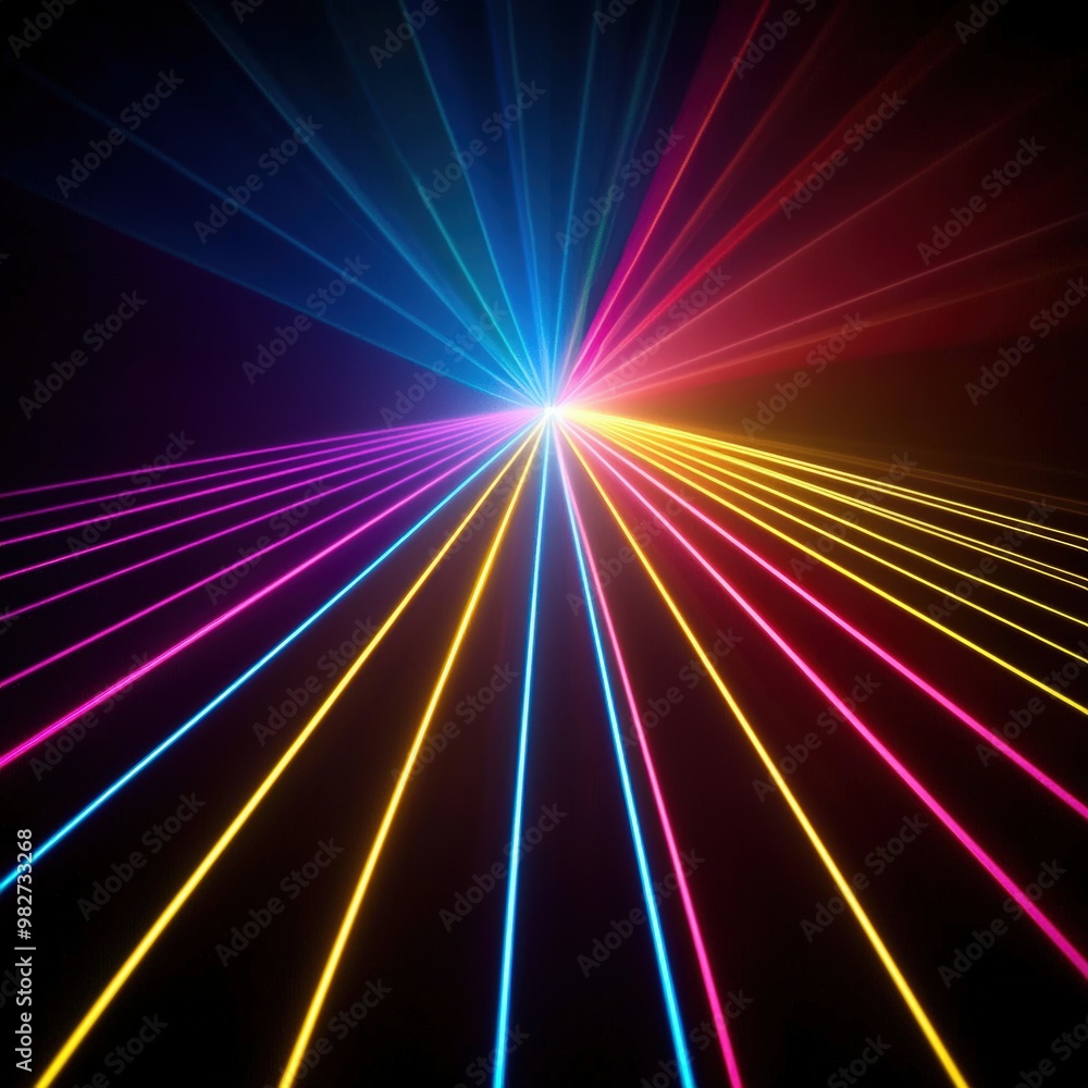 Canvas Prints Colorful laser beams