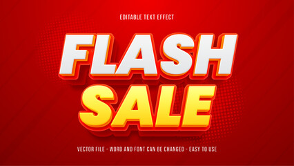 Flash sale text effect, discount editable text style effect