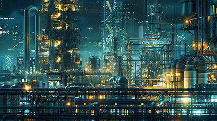 Fototapeta premium future holographic factory