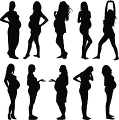 pregnant woman silhouette