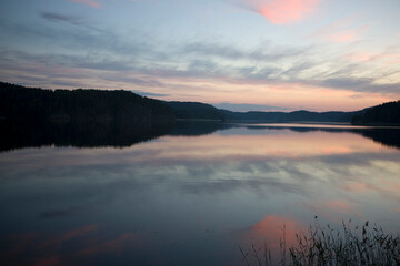 Obraz premium Russia Karelia mirror lake Ladoga