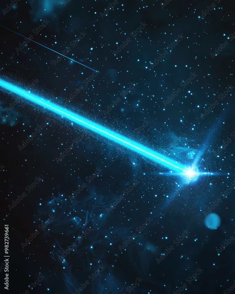 Canvas Prints blue comet in space