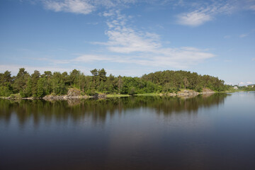 Russia Karelia mirror lake Ladoga