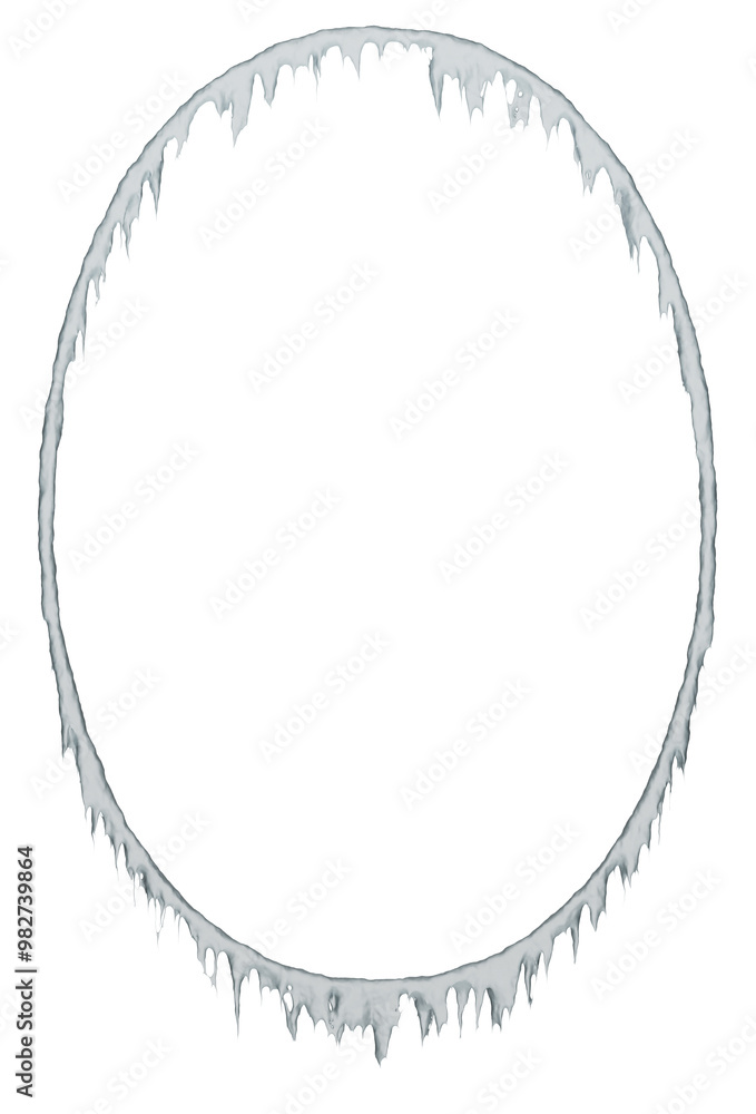 Poster icy elegance: the intricate details of the icicles and the smooth, oval shape combine to create a vi