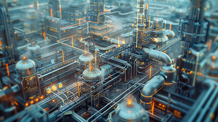 Obraz premium holographic factory