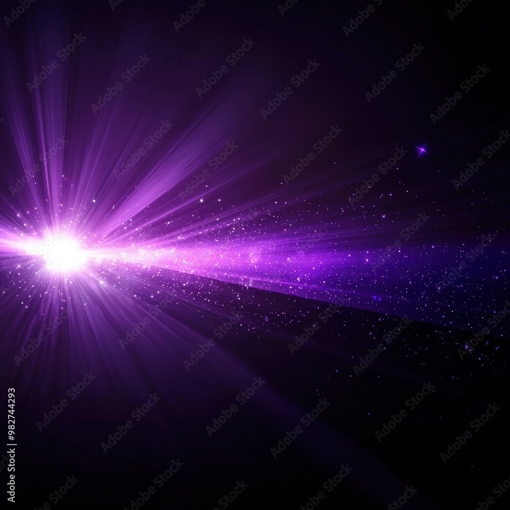 Canvas Prints purple light beams in dark