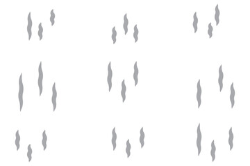 Smoke steam icon vector logo set. Smoke smell, steam aroma heat icon illustration. Hot vapor fire doodle line logo. Hit stink, coffee, fragrance flame elements. Vector illustration.