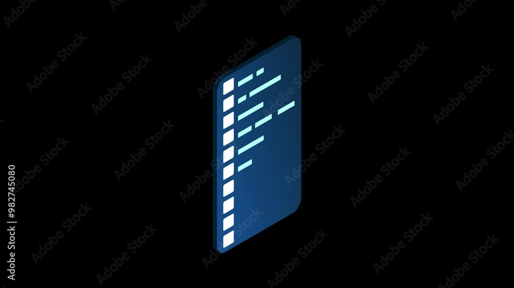 Poster isometric coding screen animation. coding programming technology. programming concept. technology an