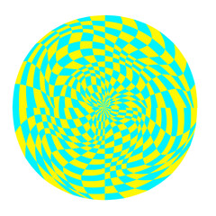 Psychedelic checkerboard poster