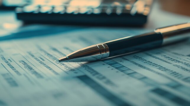 A detailed financial report with various accounting terms highlighted