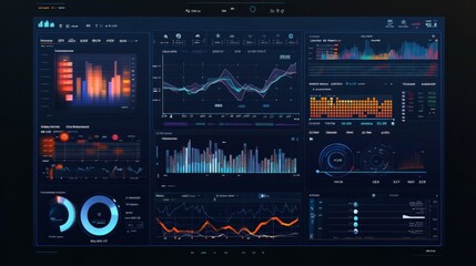 A digital dashboard powered by AI, displaying real-time financial data and predictions
