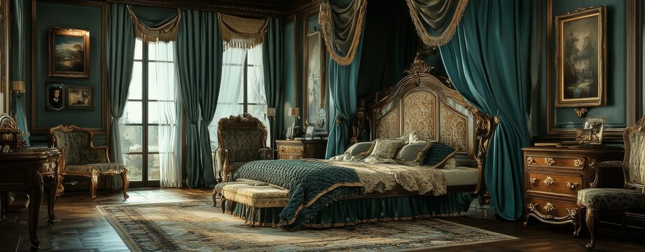 bedroom bed royal interior luxury