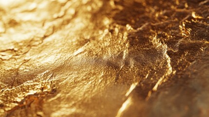 Obraz premium A luxurious gold foil texture, providing a tactile and high-end feel, ideal for premium products.