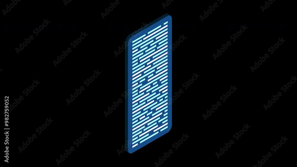 Poster isometric coding screen animation. coding programming technology. programming concept. technology an