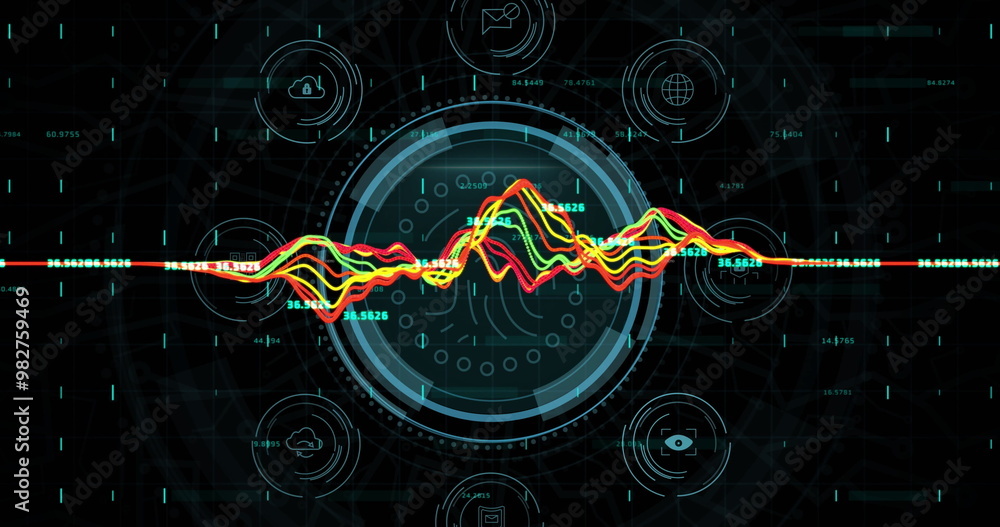 Poster image of fingerprint and scope scanning over data processing