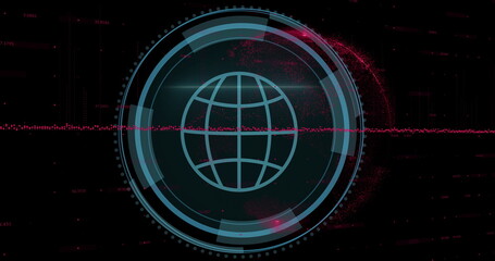 Image of globe and scope scanning over globe