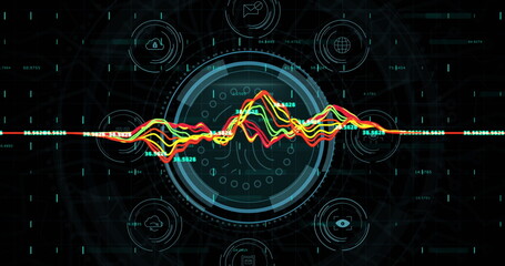 Image of fingerprint and scope scanning over data processing