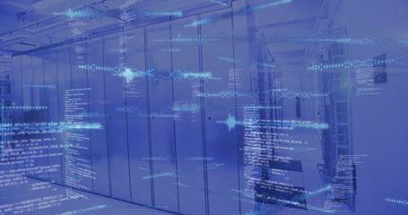 Image of data processing over computer servers