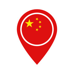 China flag location icon